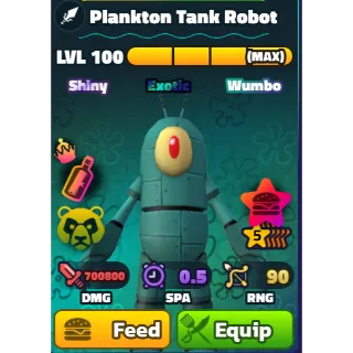Plankton Tank Robot (SW)(5Star)(NC)(PP)(LV100)(Max) - Spongebob Tower Defense