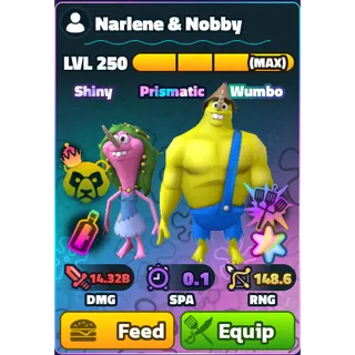 Narlene & Nobby (SS)(SW)(NC)(HDS)(LV250)(MAX) - Spongebob Tower Defense
