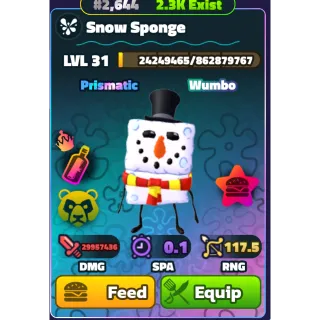 Snow Sponge (Wumbo)(NC)(PP) - Spongebob Tower Defense