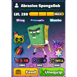 Abrasive Spongebob (SW)(SS)(NC)(HDS)(LV250)(MAX) - Spongebob Tower Defense
