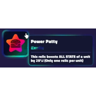 Power Patty (Relic) - Spongebob Tower Defense
