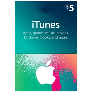 $5.00 iTunes Apple Card (USA)