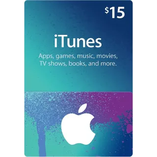 $15.00 iTunes (USA)