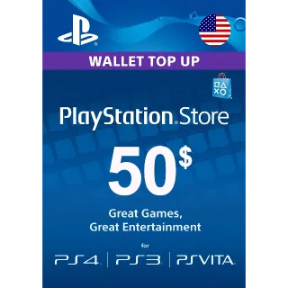 $50.00 PlayStation Store