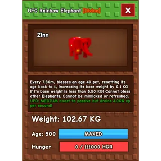 RAINBOW HATCHED ELEPHANT / RBH ELEPHANT Base20KG+