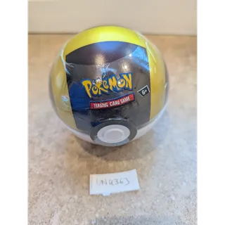 1 Pokémon TCG Pokemon Poke Ball Tin E25 Sealed 3 Booster Pack Yellow Black
