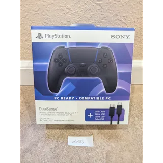Sony PS5 DualSense Wireless Controller Haptic Feedback Mic with USB Black Cable