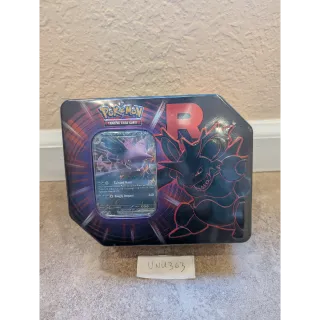 Pokemon Trading Card Game Team Rocket Collector Tin Nidoking ex 5 Boosters Sealed