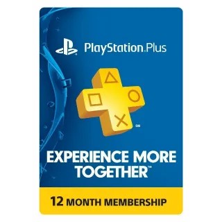 Sony PlayStation Plus 1 Year / 12 Month US Membership PS3 PS4 Visa Digital Code Code Voucher | Automatic Delivery 