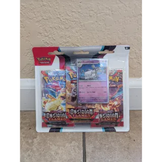 Pokémon TCG - Trading Card Game: Scarlet & Violet: Obsidian Flames 3 Booster Pack Blister - Houndstone Foil Card