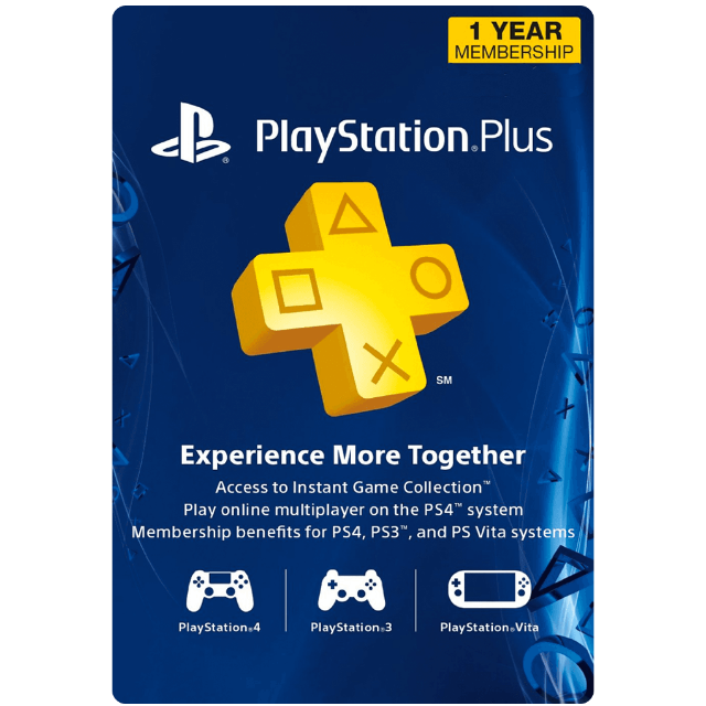 Sony PlayStation Plus 1 Year / 12 Month US Membership PS3 PS4 Visa ...