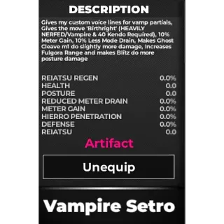 Vampire Setro (Cheapest) Type Soul