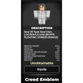 Creed Emblem (Cheapest) Type Soul