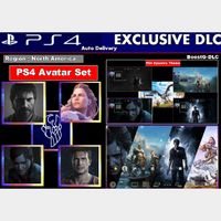 PS4 Exclusives Iconics Dynamic Theme |Avatar Bundle | Last of us Part 2 - God of War- Uncharted 4 | US Instant Delivery