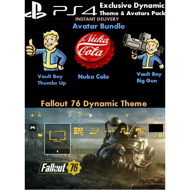 Fallout 76 Exclusive Ps4 Theme Avatars Us Instant Delivery Ps4 Games Gameflip - vault 76 roblox