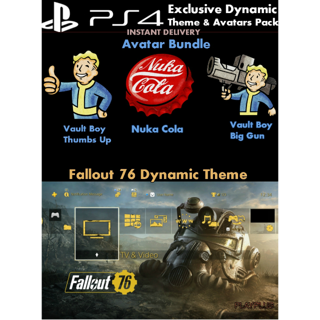 Fallout 76 |Exclusive PS4 Theme & Avatars | US Instant Delivery - PS4 ...