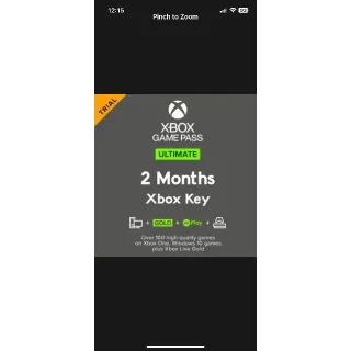2 months Xbox live ultimate 