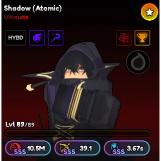 Shadow (Atomic) Unit Full SSS Stats Anime Last Stand