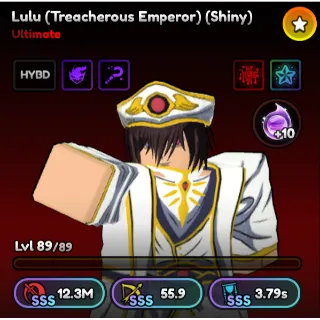 Shiny Lulu (Lelouche) Unit Full SSS Stats Anime Last Stand