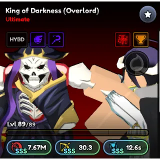 King Of Darkness (Overlord) Unit Full SSS Stats Anime Last Stand