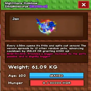 Rainbow Hatched Dilo