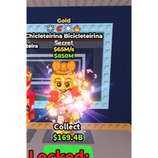 65m Gold Chicleteirina Bicicleteirina