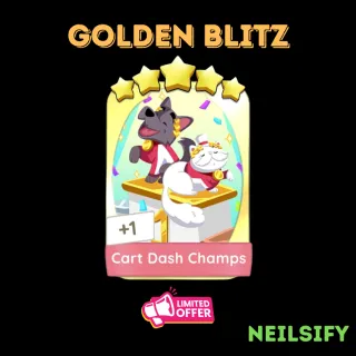 Cart Dash Champs Monopoly Go Gold Sticker