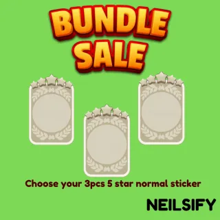 Monopoly Go 3pcs 5 Star Normal Sticker