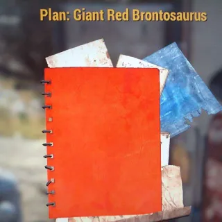 Giant Red Brontosaurus