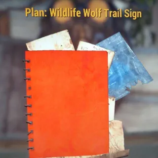 Wildlife Wolf Trail Sign