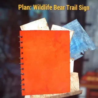 Wildlife Bear Trail Sign