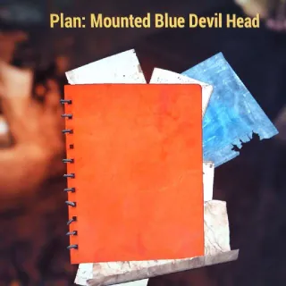 Mounted Blue Devil Head