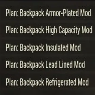 Backpack Plans 