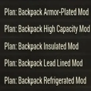 Backpack Plans 