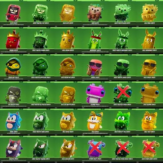 ★ SELECTION ★ Fortnite New Season 4 Sprites /// Klombo, Gold Klombo, Crown, Cheat - Golden Crown, Killswitch and other