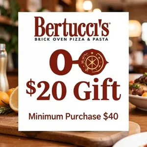 Bertucci’s $20 off $40+ Reward Code