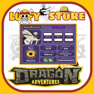 CALIMAKI [VANILLA MILKSHAKE THEME] • DRAGON ADVENTURES