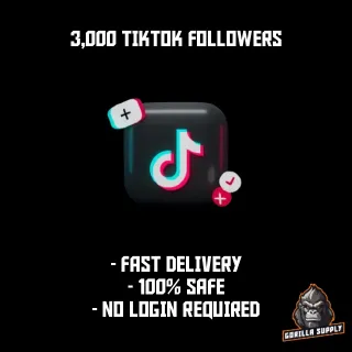 3,000 TikTok F0llowers