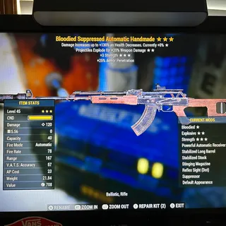 Bloodied Handmade Rifle