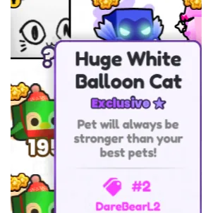Huge White Balloon Cat #2 Serial