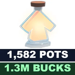 [INSTANT] 1,582 Pots + 1,3M Bucks | Clean Adopt Me Account