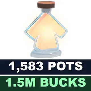 [INSTANT] 1,583 Pots + 1,5M Bucks | Clean Adopt Me Account