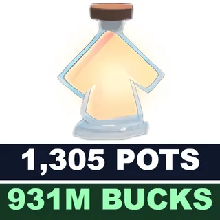 [INSTANT] 1,305 Pots + 931M Bucks | Clean Adopt Me Account