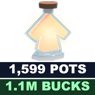 [INSTANT] 1,599 Pots + 1,1M Bucks | Clean Adopt Me Account