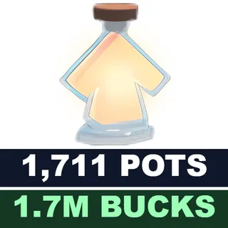 [INSTANT] 1,711 Pots + 1.7m Bucks | Clean Adopt Me Account
