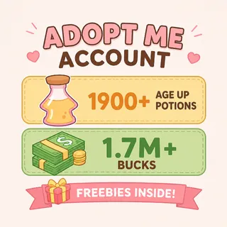 1900+ Age Up Potions , 1.7m+ Bucks - Adopt Me