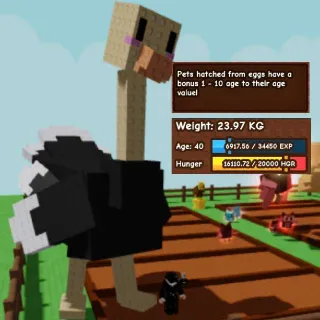 HUGE OSTRICH (24KG NOW) GROW A GARDEN