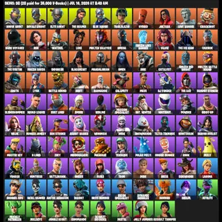 Fortnite Account 98 Skins: Rogue Agent | Royale Knight | Elite Agent | The Reaper | Blue Squire | Trailblazer | Hybrid...
