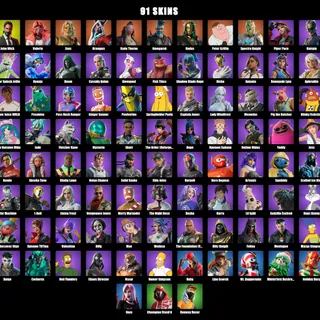 Fortnite Account 91 Skins: John Wick | Valeria | Zeus | Krampus | Kado Thorne | Omegarok | Hades | Peter Griffin...