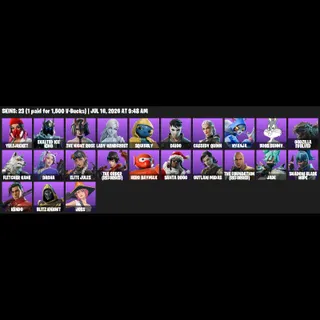 Fortnite Account 23 Skins: Yulejacket | Exalted Ice King | The Night Rose | Lady Windfrost | Squibbly | Daigo...